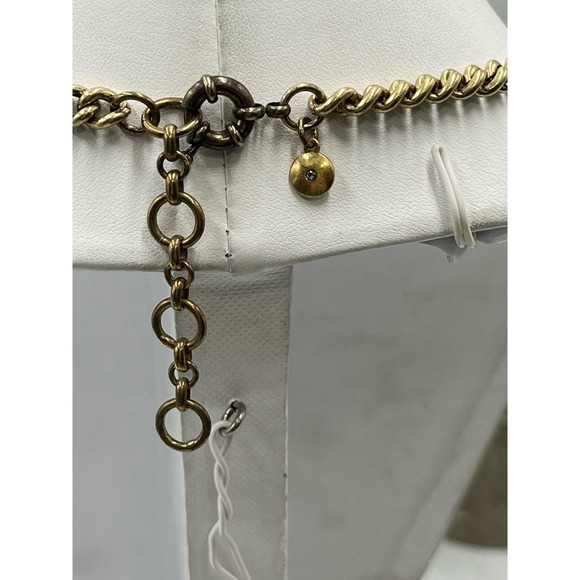 J. Crew Yellow Opalescent AB Gold Tone Glowing Square Rhinestone Necklace‎ - Picture 11 of 13